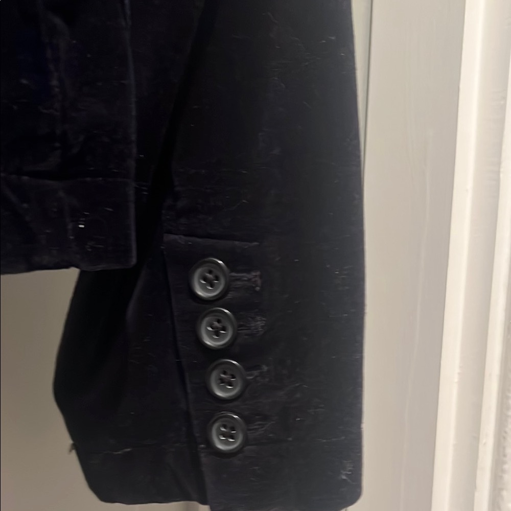 ๐ Vintage J. Crew Velvet Blazer | Size S | Blue with Pink Lining | EUC - Picture 6 of 8